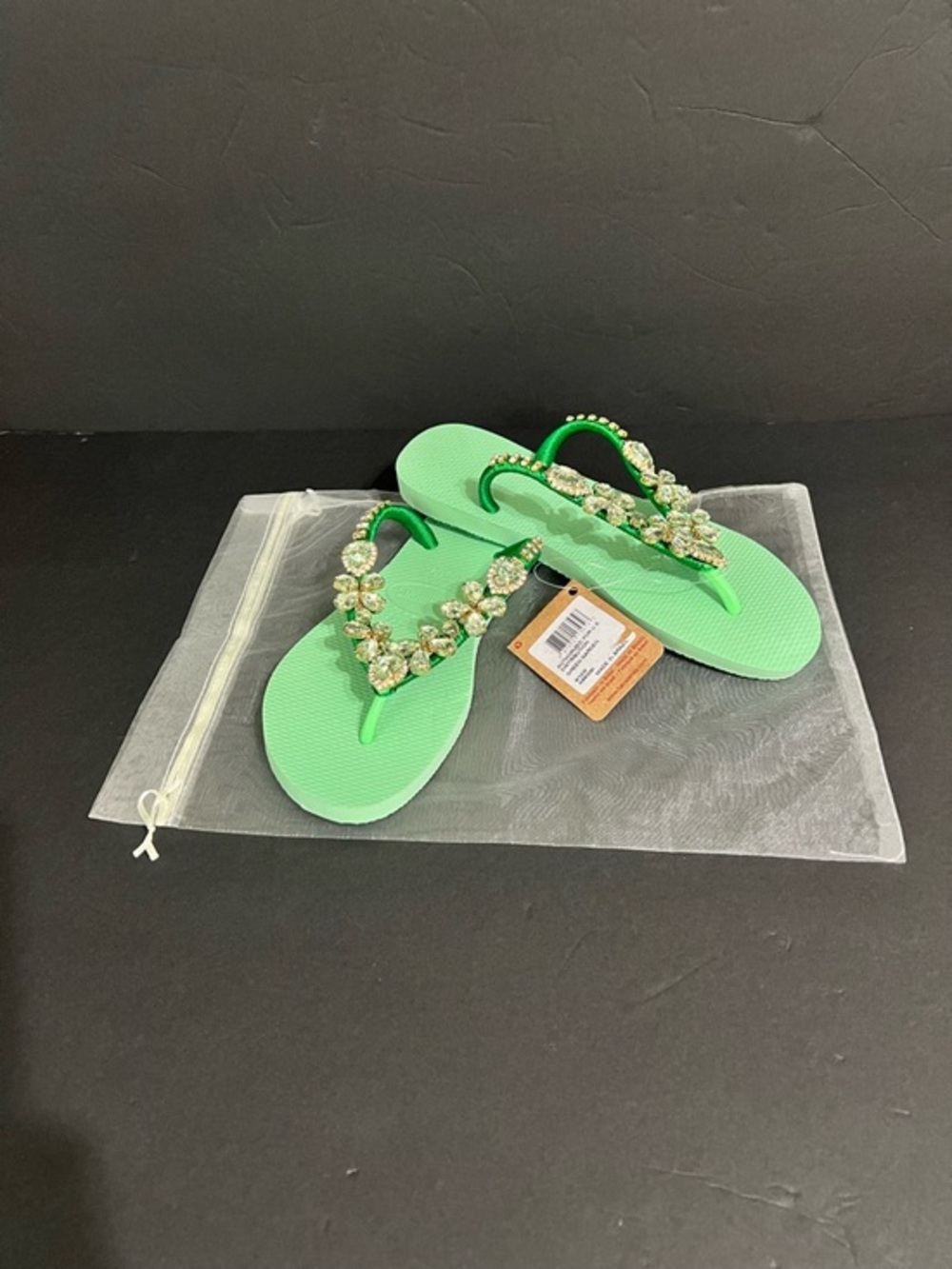 Havaianas (Brazilian Flip-Flops) w/ Fashion Stones Appliqué